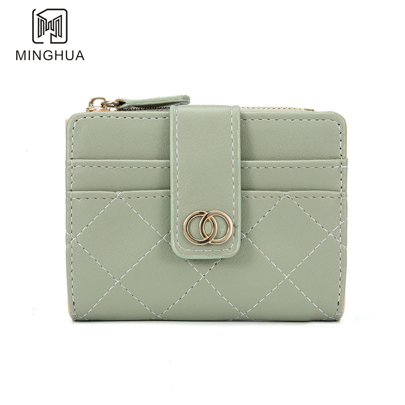 Women's Short Solid Color Summer High-grade Zipper Bags