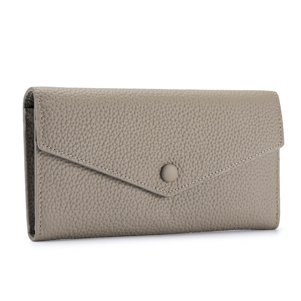 Long Genuine Leather Multifunctional Clutch Soft Simple Handbags