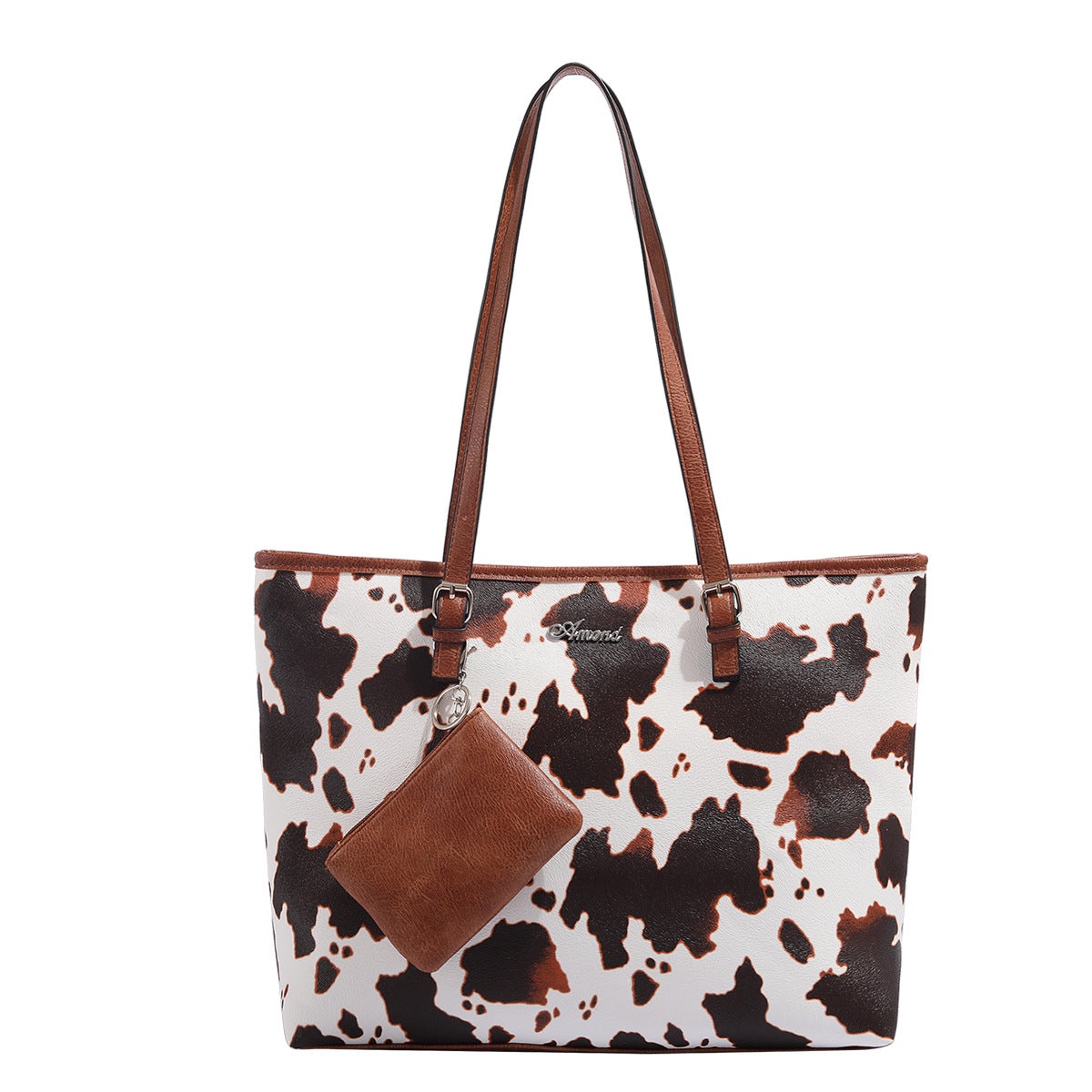 Women's Printed Cow Mother Fashion Inclusive Large Shoulder Bags