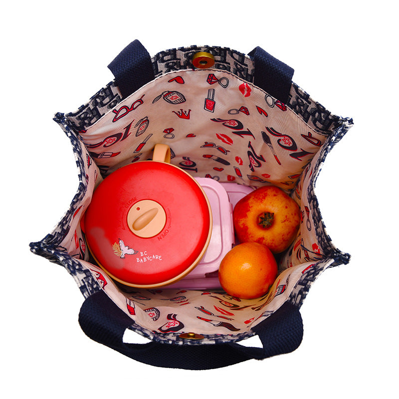 Style Lunch Box Family Meal Canvas Handbags