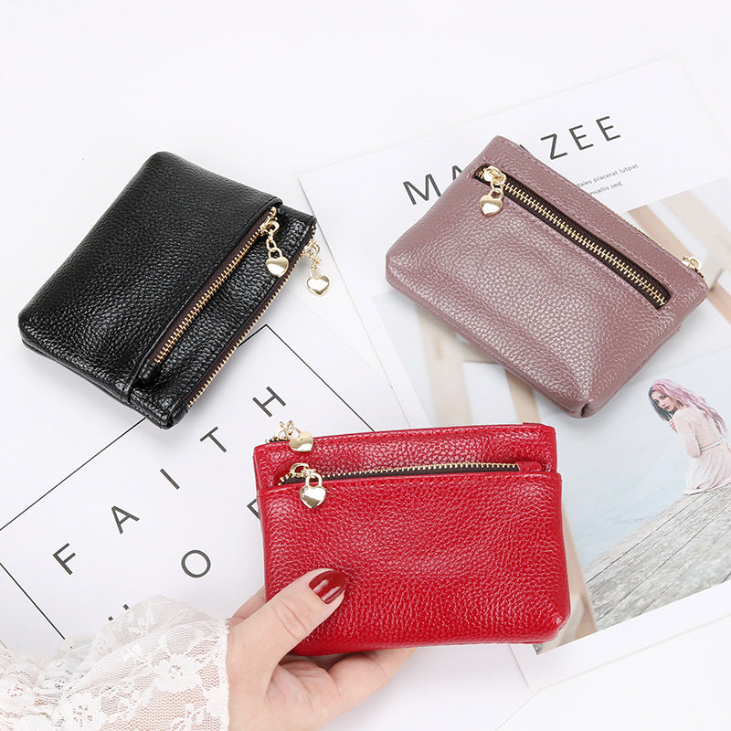 Women's Leather Tactile Feel Short Soft Driving Coin Purses