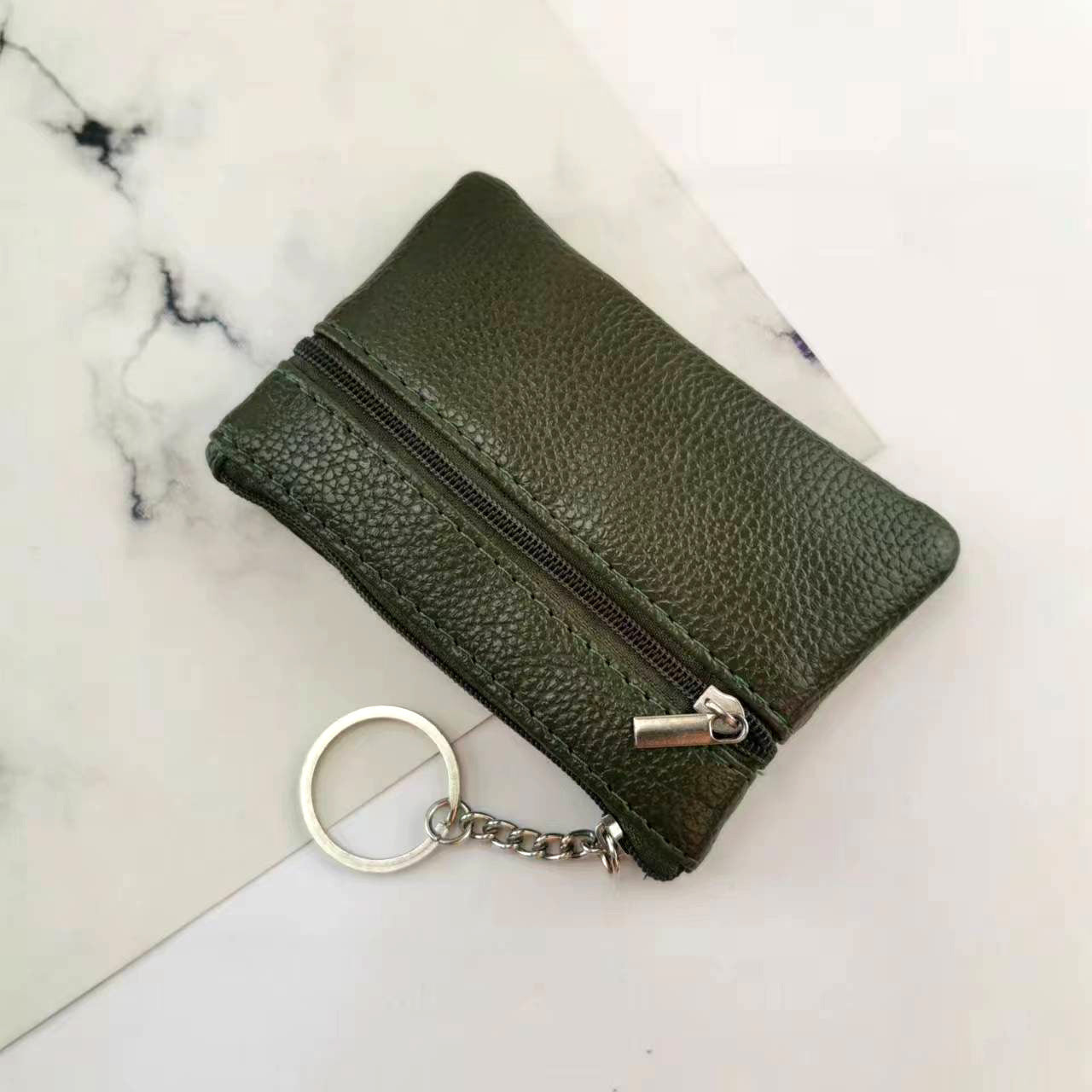 Women's Short Fashion Zipper Simple Solid Color Coin Purses