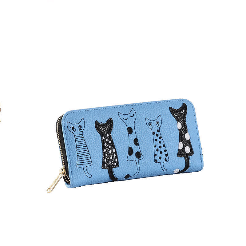 Women's Fashion Cartoon Large Capacity Long Zip Korean Clutch Bags