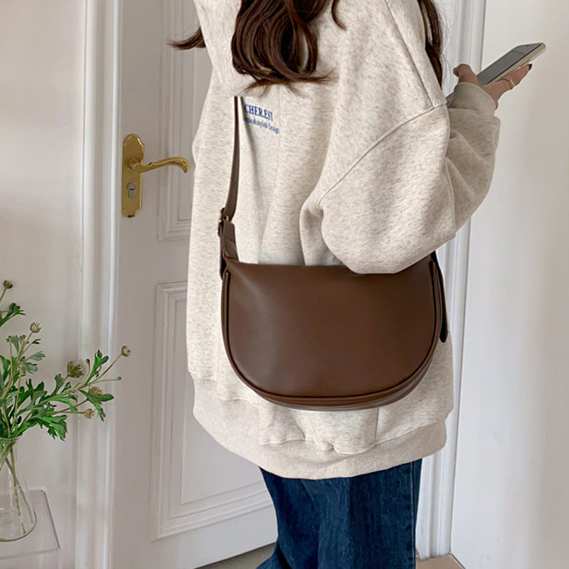 Women's Niche Fashion Black One Dumpling Crossbody Bags