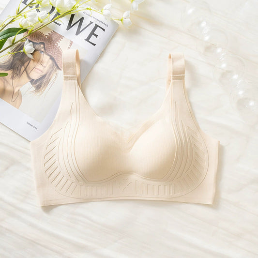 Women's Pull Up Support Underwear Seamless Soft Breast Everyday Bras