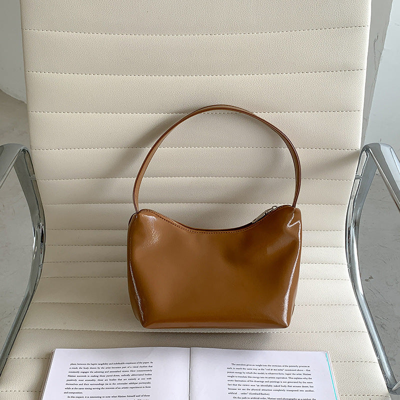 Women's Sier Commuter Underarm Solid Color Simple Fashion Handbags