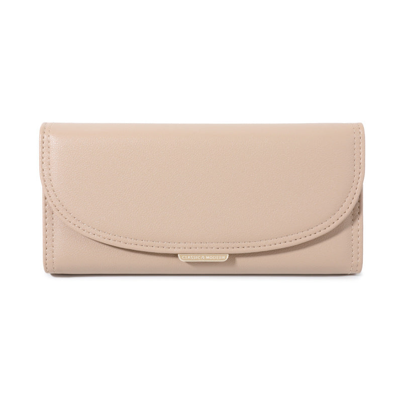 Classy Women's Long High-grade Tri Fold Ladies Wallet