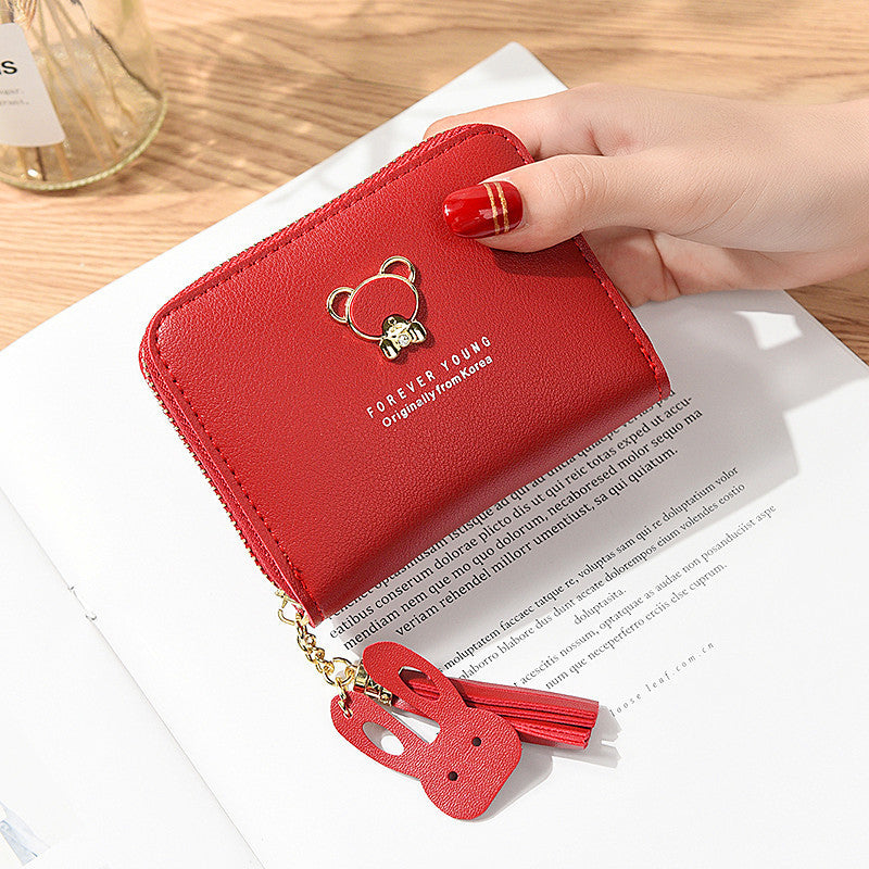 Casual Women's Zipper Short Fashion Cute Coin Purses