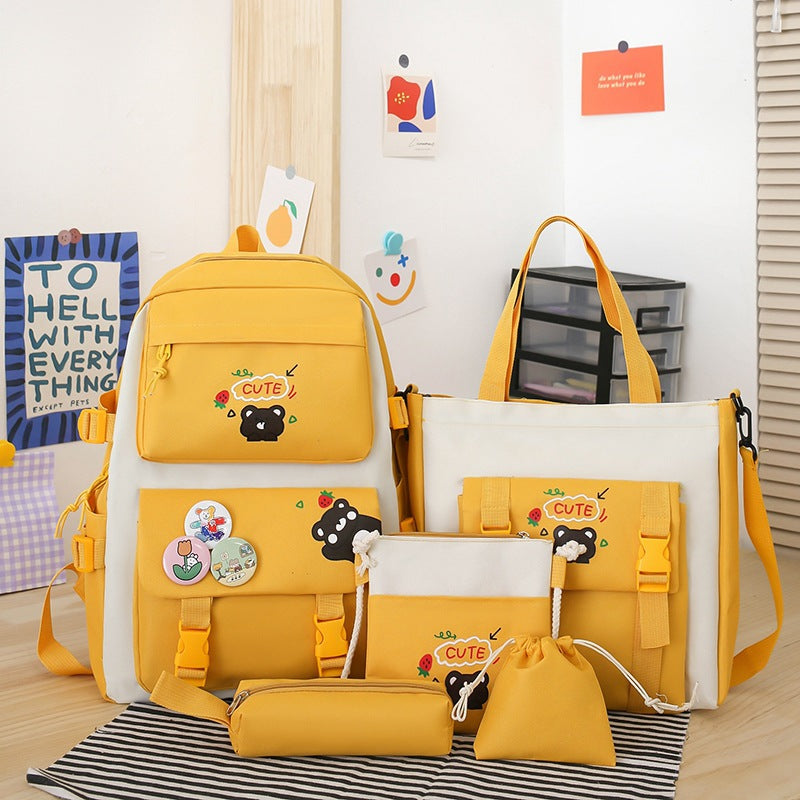 Comfortable Campus Cute Primary Junior's Simple Backpacks