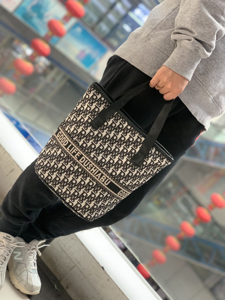 Simple Letters Korean Style Portable Personal Hygiene Cosmetic Bags