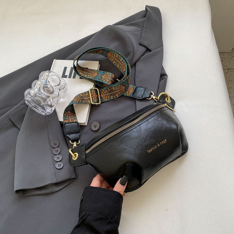 Women's Fashionable Simple One Slanted Soft Leather Women's Shoulder Bag