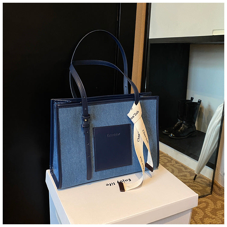 Women's Denim Large Capacity Versatile High-grade Shoulder Bags