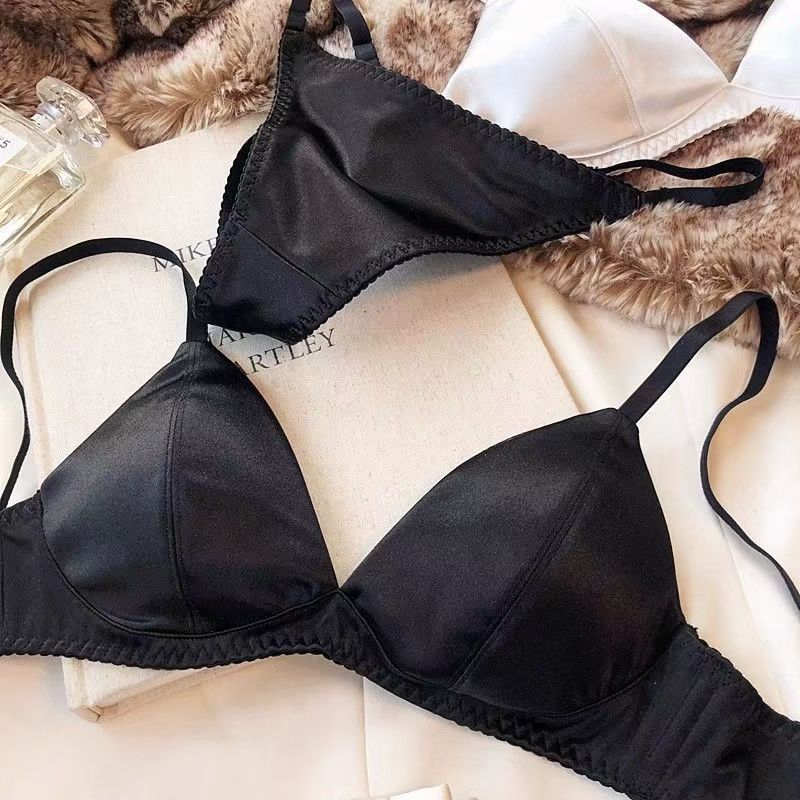 French Triangle Cup Wireless Small Sexy Lingerie Sets