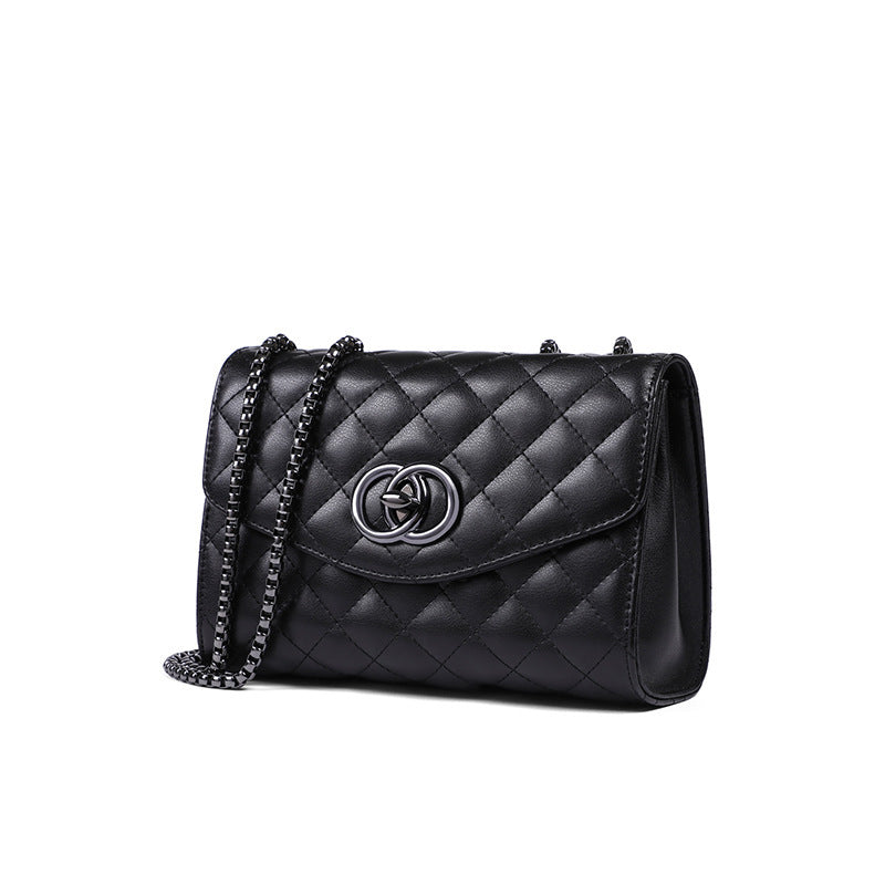 Women's Niche Genuine Leather Fashion Chain Design Women's Shoulder Bag