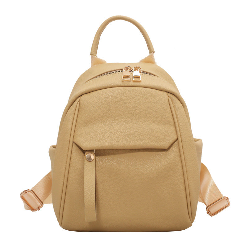 Women's Korean Soft Leather Fashion Artistic Backpacks