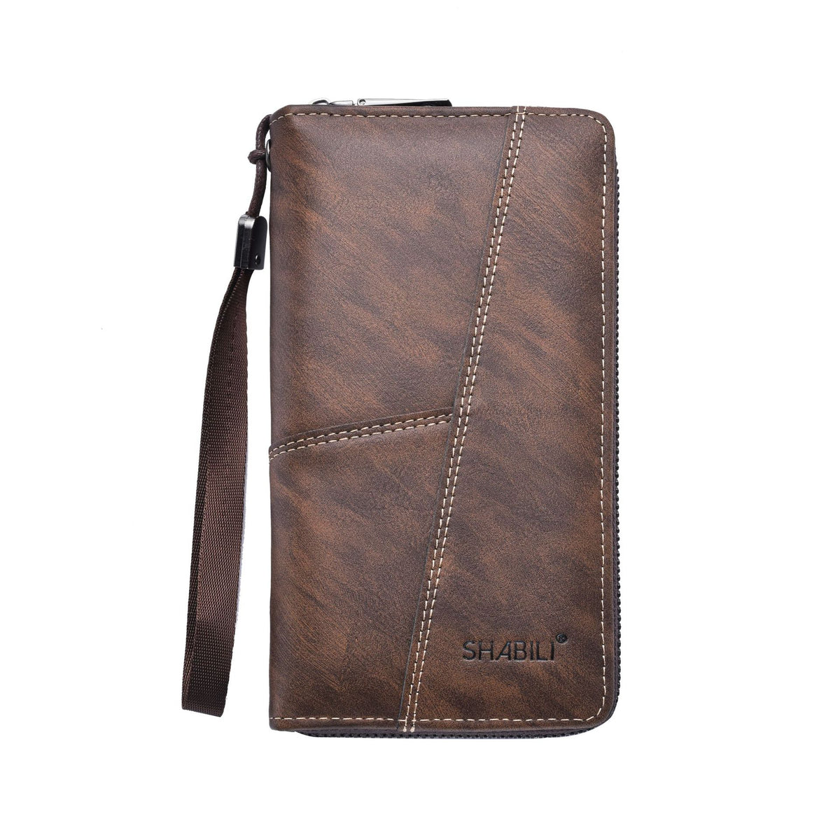 Men's Long Retro Zipper Korean Style Large Card Holder