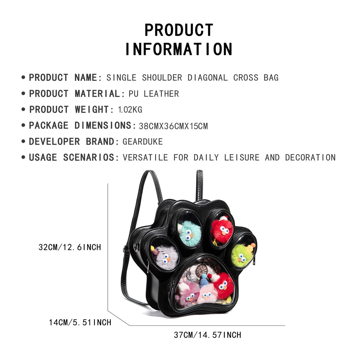 Lolita Doll Decoration Cartoon Comic Show Shoulders Shoulder Bags