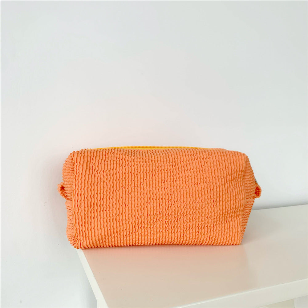 Summer Solid Color Pleated Wave Fresh Bags