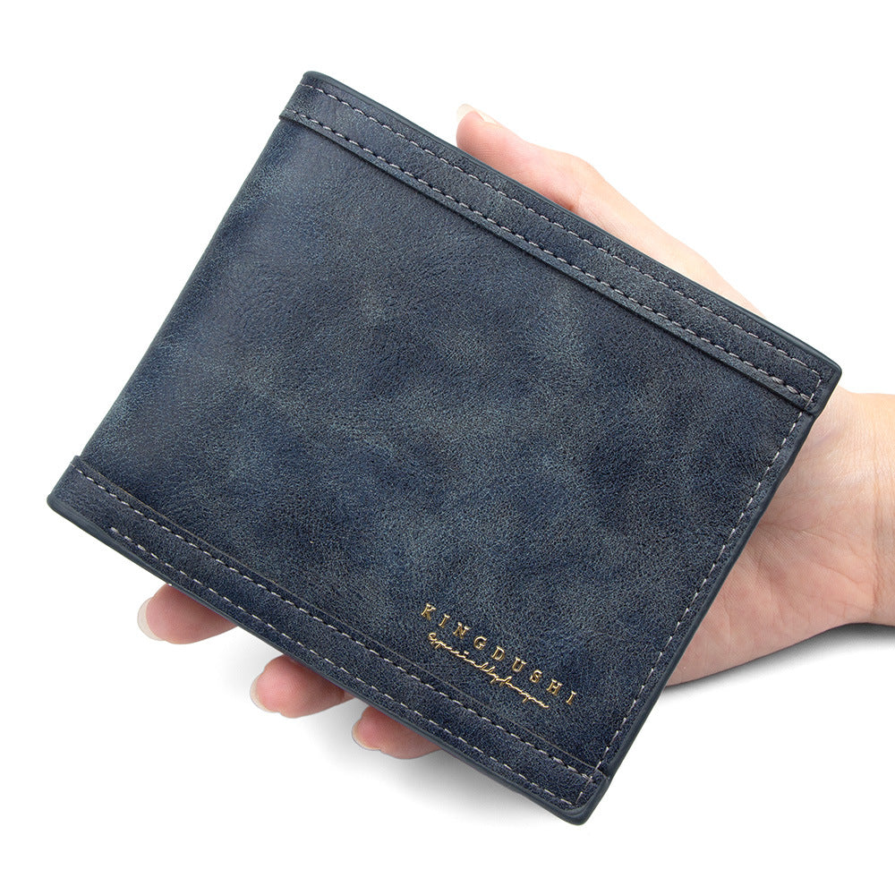 Men's Short Frosted Thin Open Zipper Pocket Bags