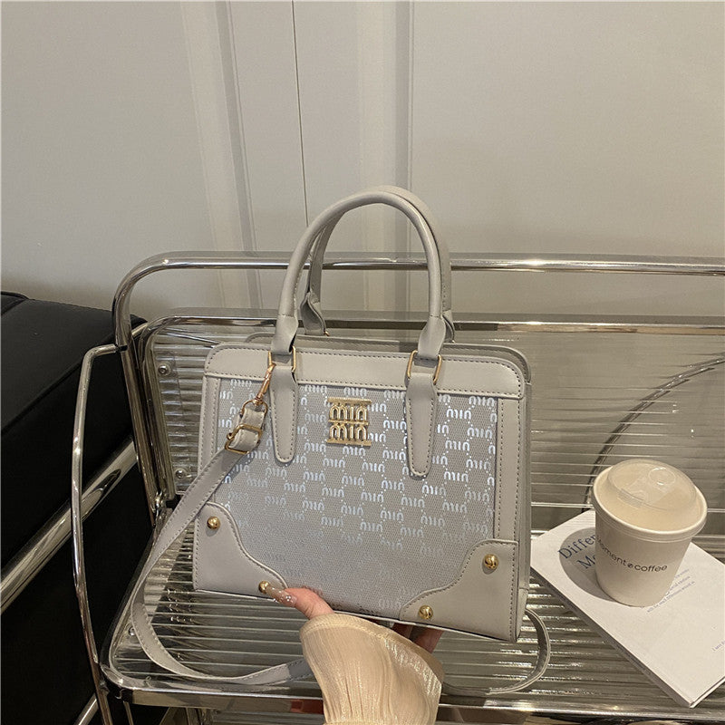 Elegant Mother Daughter Retro Large Capacity Trendy Beautiful Stitching Women's Shoulder Bag