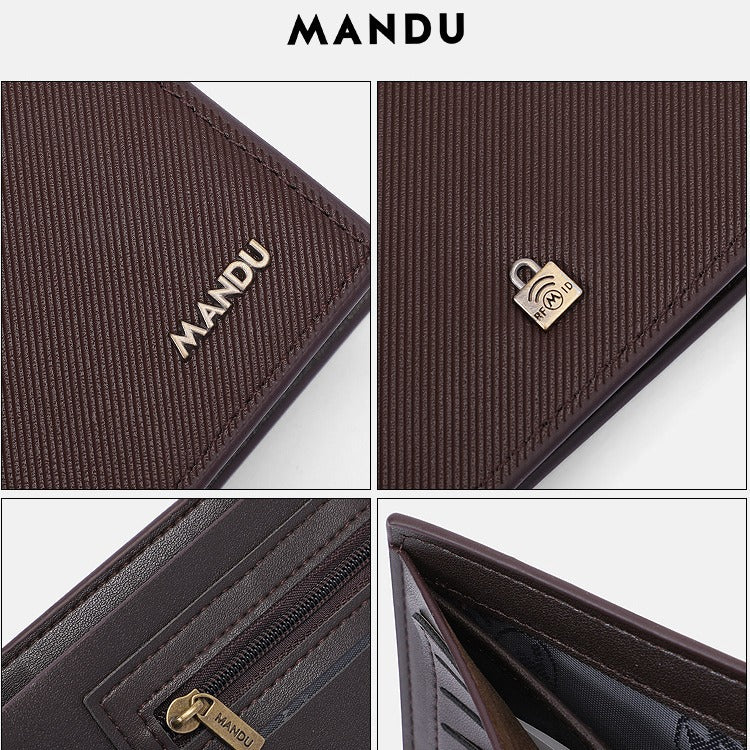 Men's Innovative Twill Short Swiping Multifunctional Men's Wallets