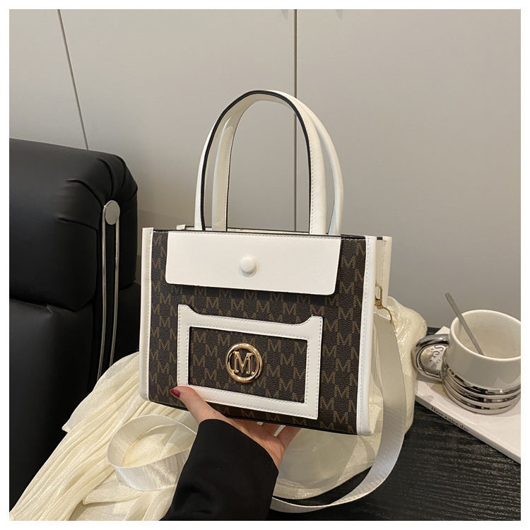 Women's Fashionable Printed Western Style Large Capacity Textured Women's Shoulder Bag