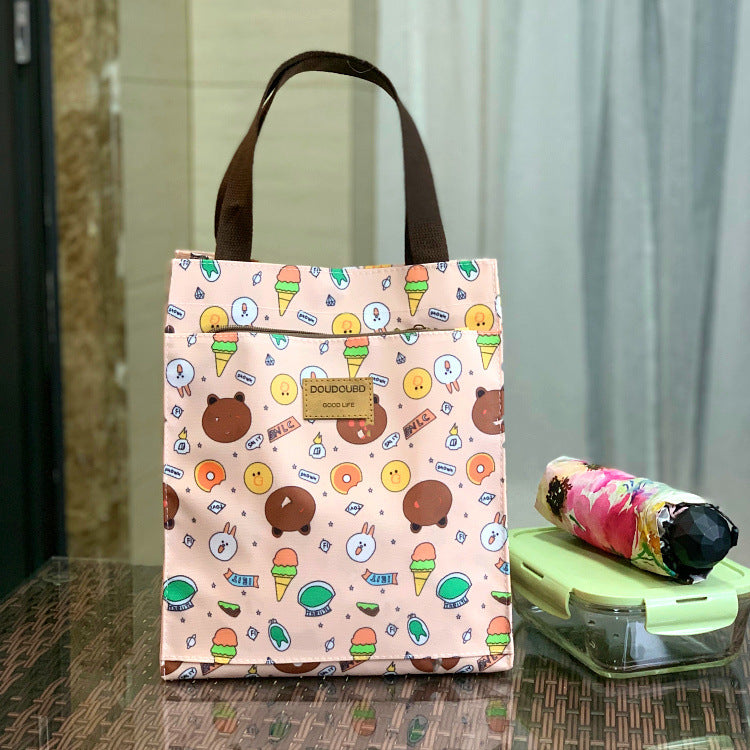 Running Volume Korean Style Waterproof Lunch Box Portable Handbags
