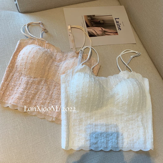Women's Backless Tube Top Bandeau Strap Chest Tanks Camis