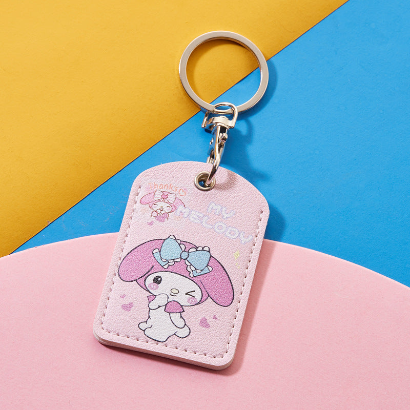 Rectangular Community Control Protective Elevator Leather Card Holder