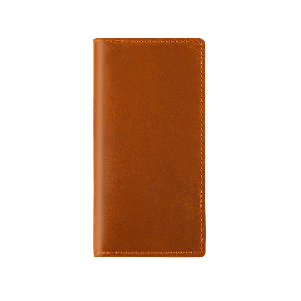 Men's Creative Diy Thread Personality Crazy Horse Leather Long Clutch Passport Men's Wallet