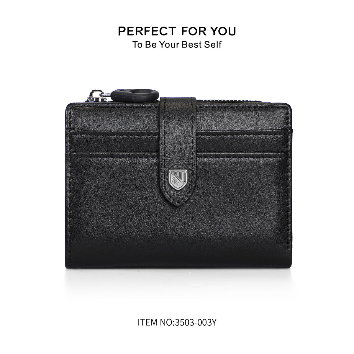 Women's Lightweight Large Capacity Zipper Double Closed Ladies Wallet