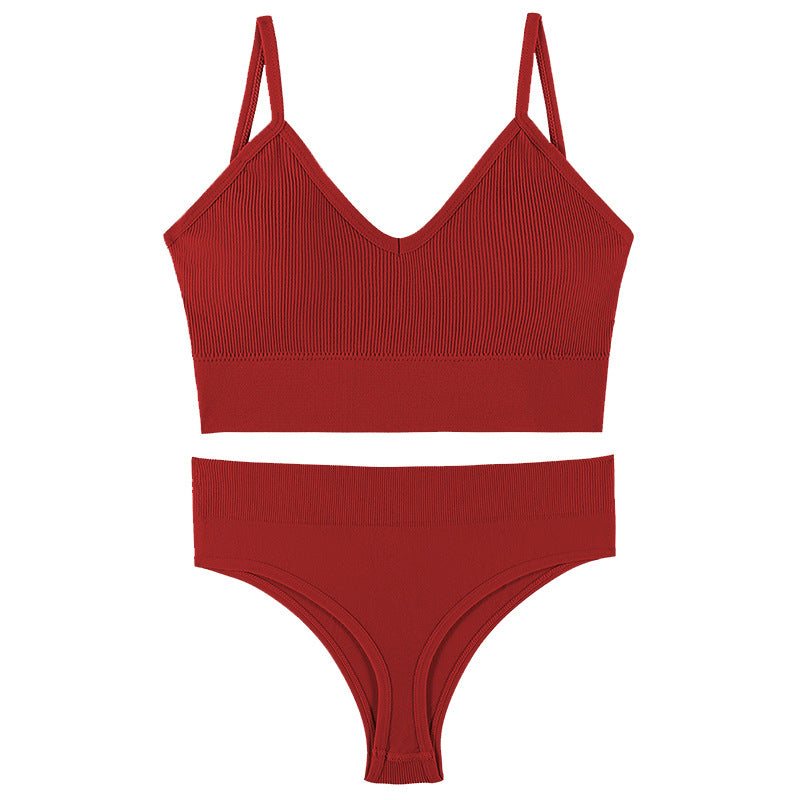 Women's French Suit Wireless Push Up Thin Lingerie Sets