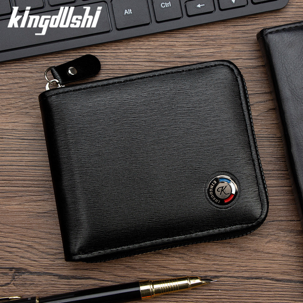 Men's Popular Metal Element Short Necklace Multiple Slots Men's Wallet