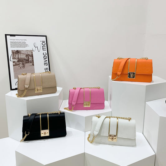 Underarm Korean Style Fashion Chain Trendy Texture Stone Crossbody Bags