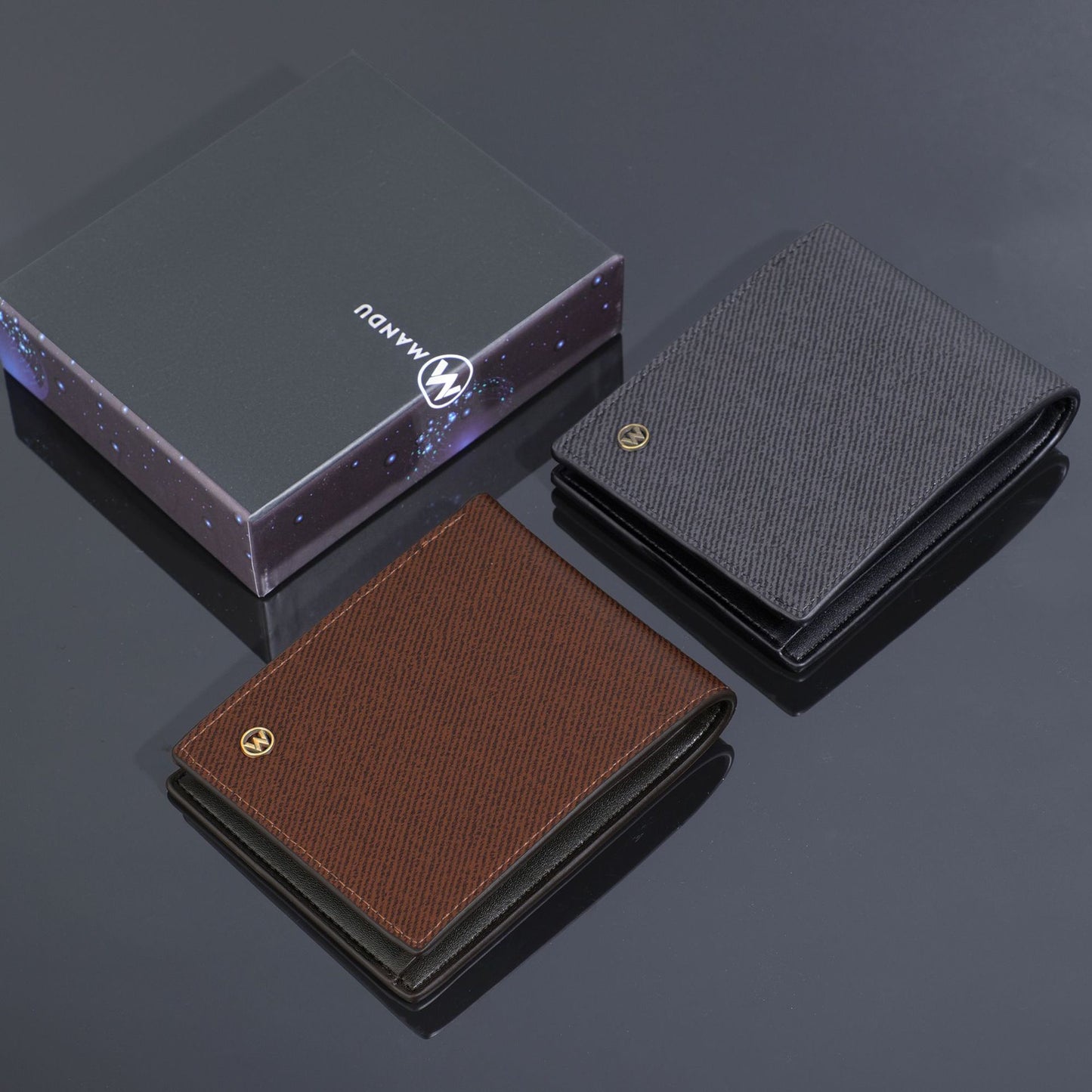 Men's Slouchy Short Flat Twill Multifunctional Men's Wallets