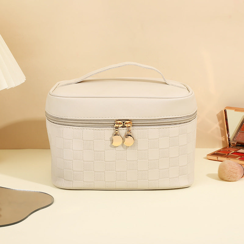 Women's High-grade Chessboard Storage Waterproof Portable Makeup Bag