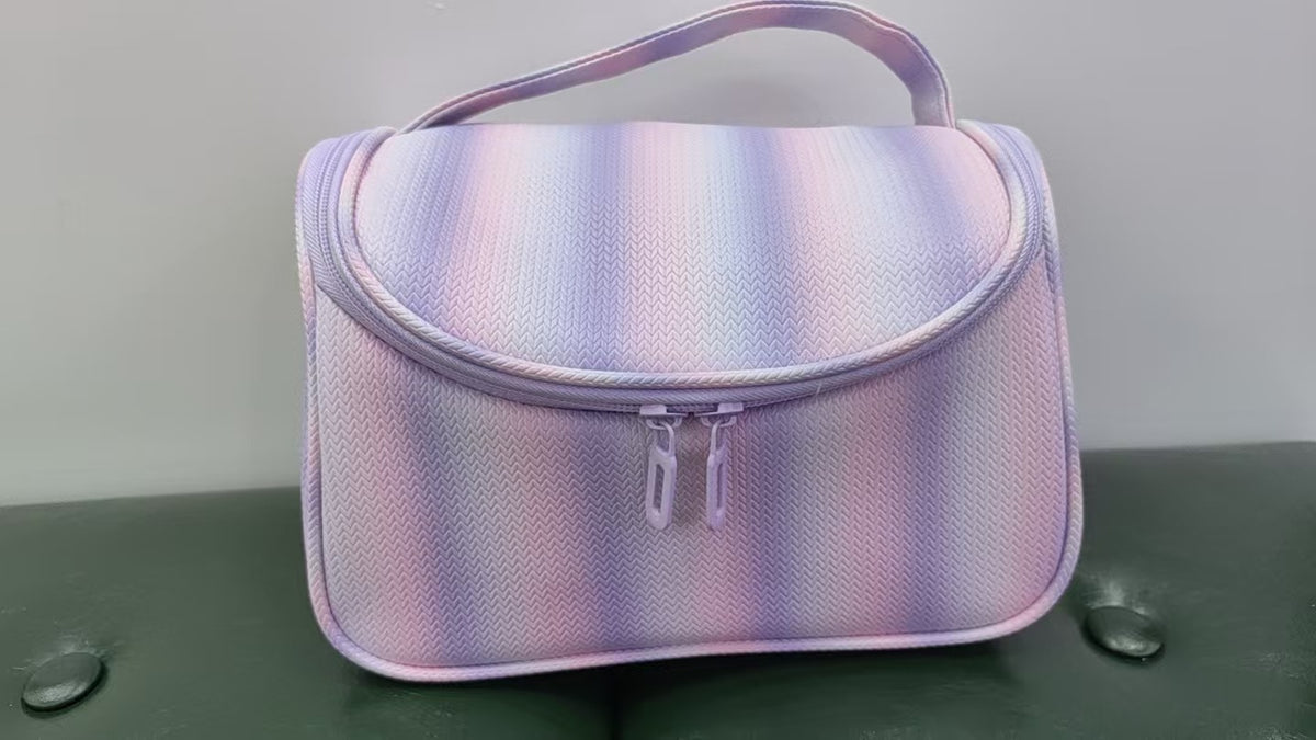 Transparent Striped Rainbow Portable Storage Wash Bags