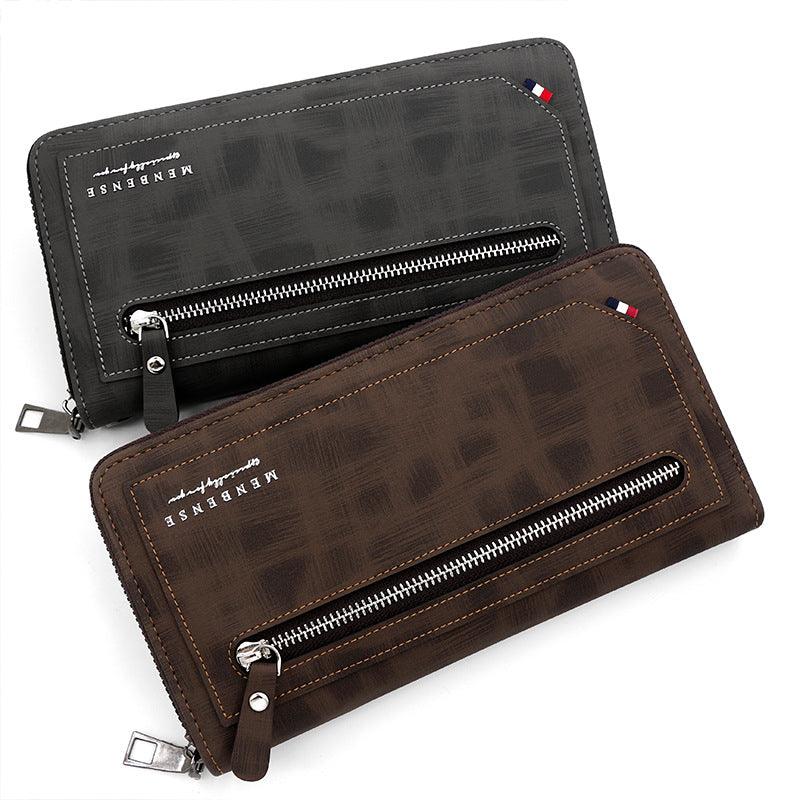 Men's Long Fashion Around Zipper Clutch Men's Wallet