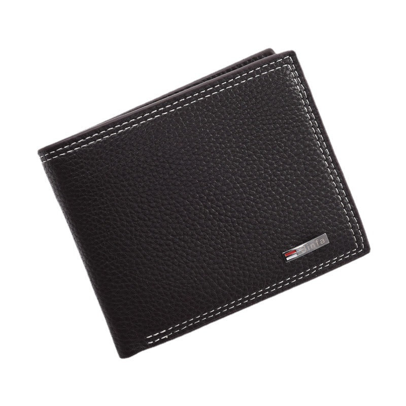 Men's Business Multiple Slots Leather Waterproof Horizontal Men's Wallets