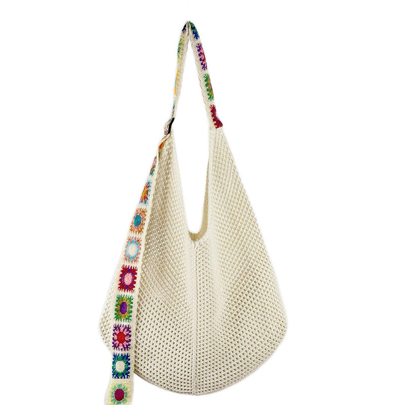 Women's Handmade Woven Hollowed Knitted Large Capacity Practical Women's Shoulder Bag