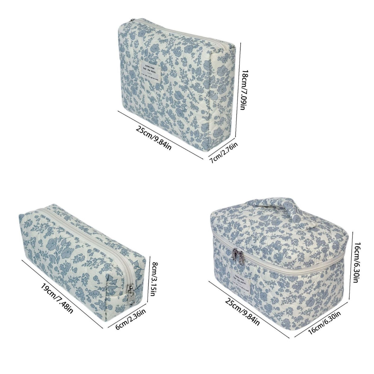 Fresh Floral Good-looking Portable Toiletry Large Capacity Bags