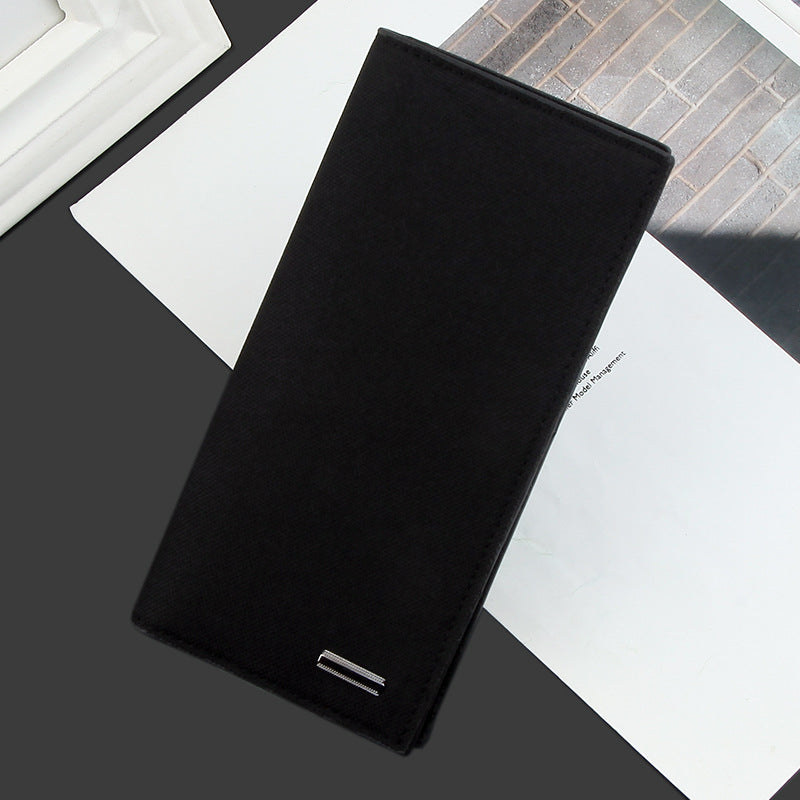 Men's Long Canvas Business Cloth Pattern Beauty Men's Wallets