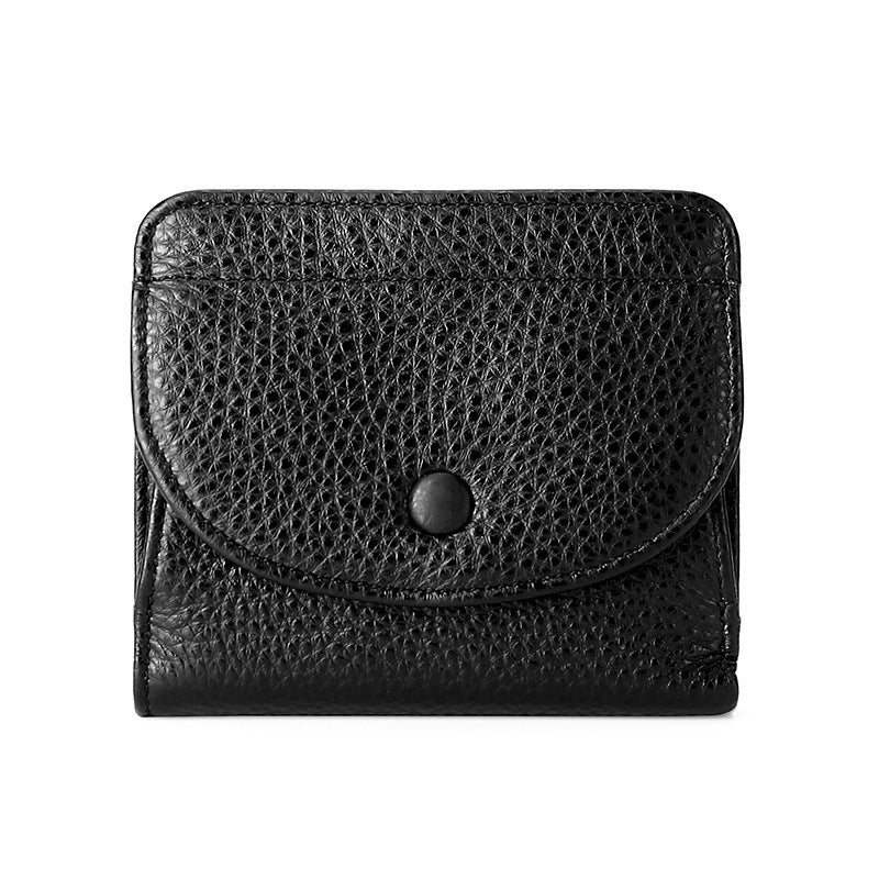 Men's Genuine Leather Short Hasp Change Credit Purses
