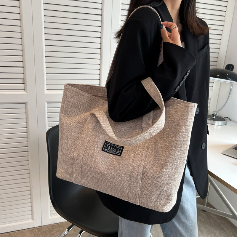 Women's Fashion Portable Shopping Large Simple Outing Shoulder Bags
