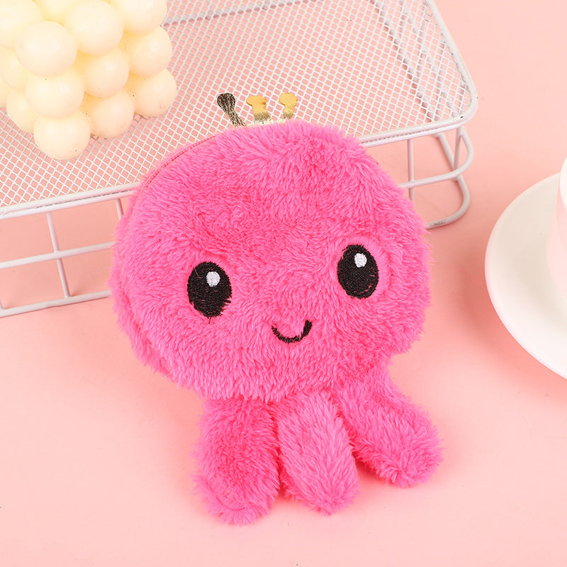 Korean Cute Octopus Cartoon Portable Mini Coin Purses