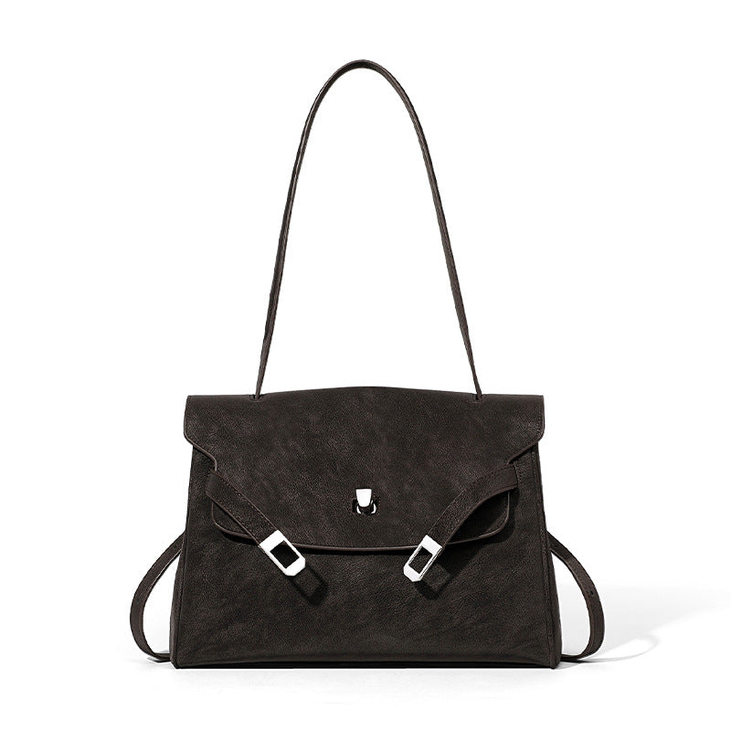 Women's Popular Genuine Leather Underarm Light Luxury Large Women's Shoulder Bag