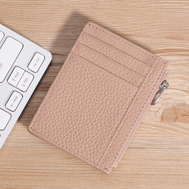 Women's & Men's & Leather Bus Credit Document License Card Holder