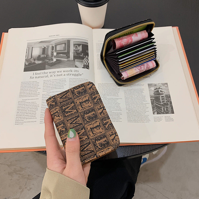 Clamp Swiping Certificate Male Short Large Card Holder