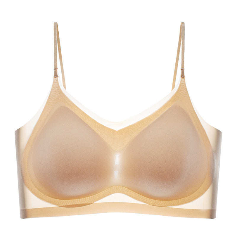 Women's Summer Ice Silk Seamless Underwear Thin Breathable Bras