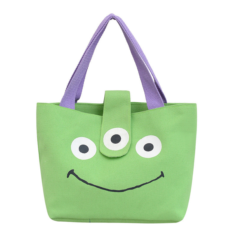Fashion Fresh Green Beautiful Cartoon Portable Handbags